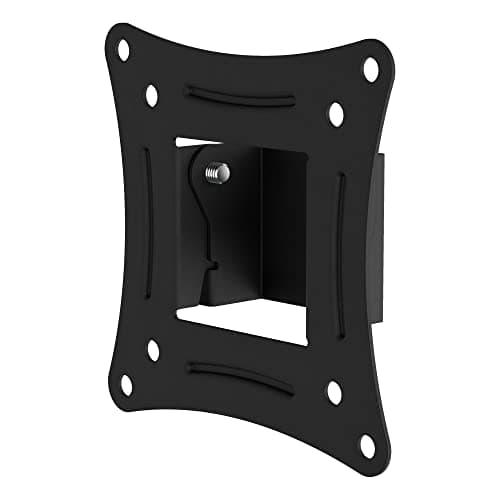 Image of MAHARA Flat TV Wall Mount - Black Universal Wall Bracket for TVs upto 25 inches - VESA Compatible 75 x 75mm – 100 x 100mm - Max Weight 15kg - Suitable for Wood Stud or Solid Wall