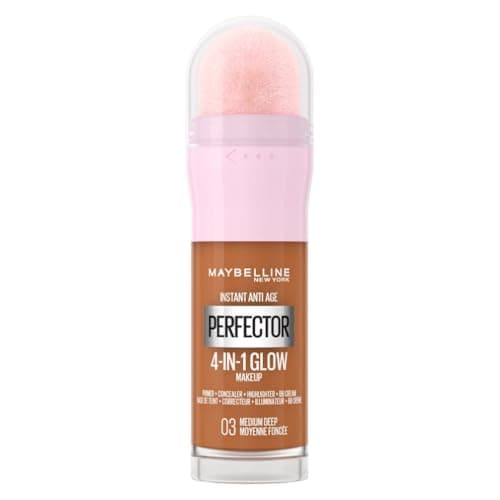 Image of Maybelline New York Instant Anti Age Rewind Perfector, 4-In-1 Glow Primer, Concealer, Highlighter, Self-Adjusting Shades, Evens Skin Tone with a Glow Finish, Shade: 0.3 Medium Deep