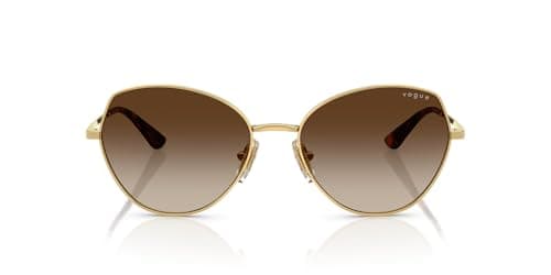 Image of Vogue Eyewear Vo4330s Women's Sunglasses, Gold/Brown with Gradient, 56 mm