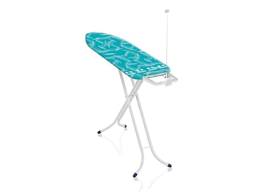 Image of Leifheit Ironing Board Air Board M Compact for Fast Ironing, Iron without Creases, extra light Ironing Board for Steam Iron for Smooth Laundry, 120 x 38 x 78-98 cm