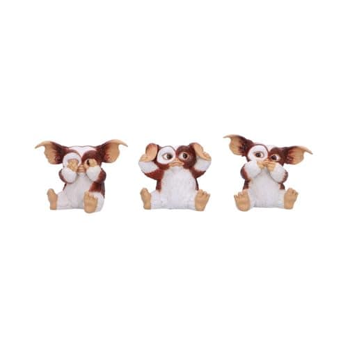 Image of Nemesis Now Three Wise Gizmo - 8.2 cm Resin Gremlins Figure - Decor for Bookshelves, Mantlepieces, or Desks - Gremlins Merchandise & Gifts for Fans