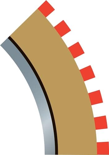 Image of Scalextric C8225 Radius 2 Inner Border/Barrier 45 degree 1:32 Scale Accessory, Black