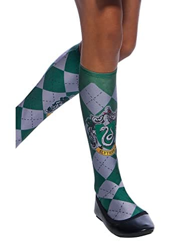 Image of Rubies Official Harry Potter Slytherin Dress Up Socks, Childs Adults One Size Age 6 Years+ Halloween