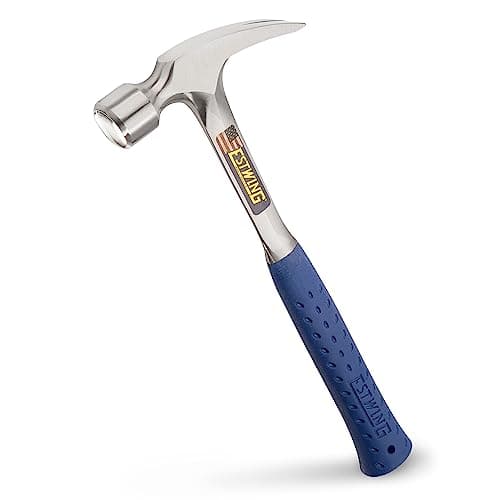 Image of Estwing E3/22SR 22oz Straight Claw Framing Hammer, Smooth Face, Shock Reduction Grip