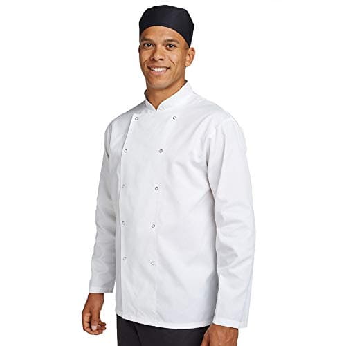 Image of Dennys Unisex Adults Budget Long Sleeve Chef Jacket (XXL) (White)