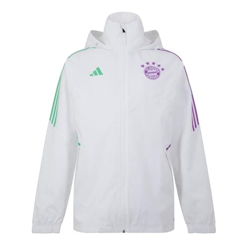 Image of adidas Mens Bayern Munich Rain Jacket Adults White XL