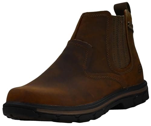 Image of Skechers Men's Relaxed Fit Segment - Dorton chelsea boots, Dark Brown, 12 UK
