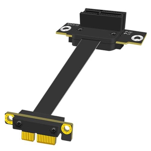 Image of GLOTRENDS 100mm PCIe 3.0 X1 Riser Cable for M.2, WiFi, Firewire, USB, Sound Cards, etc