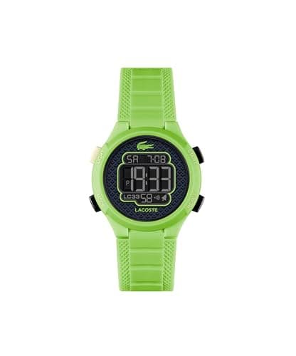 Image of Lacoste Digital Watch for Kids LC33 Collection with Green Silicone Bracelet - 2030067