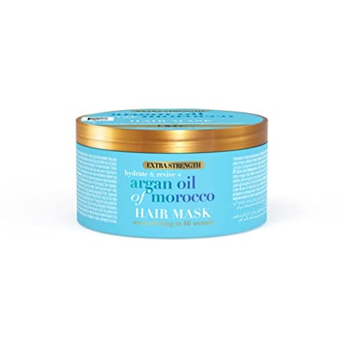 Image of OGX Extra Strength Hydrate & Revive with Argan Oil of Morocco Hair Mask, with Silk Proteins, Intensely Nourishes & Strengthens for Superior Hydration, for Dry, Damaged and Brittle Hair, 300ml