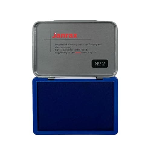 Image of Blue Ink Stamp Pad 122 x 48mm – Long-Lasting Ink Pad for Clear, Consistent Impressions, Ink Pad for Home, Office, and Crafting Use.