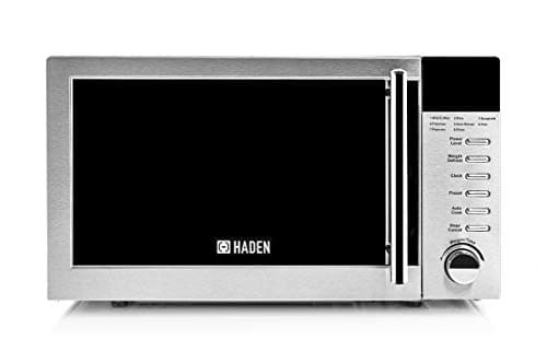 Image of Haden 20L Digital Stainless Steel Microwave Oven - 800W, Compact Microwave, 5 Power Levels, Auto Defrost & Child Lock, Easy Clean Interior - 24.5cm Glass Turntable