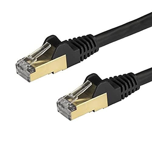 Image of StarTech 1,5m CAT6a Ethernet Cable, 10 GbE Category 6a Shielded Snagless 100W PoE Patch Cord, Black