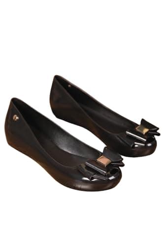 Image of IVACHY Womens Jelly Ballet Shoes, Bow Details Slip-On Flats, Comfy Ladies Casual Wear Every-Day Closed Toe Ballerina Pumps