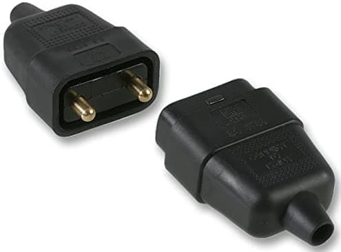 Image of fiXte 2 Pin 10 Amp In line Impact Resistant Mains Appliance Connector in Black
