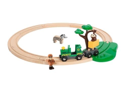 Image of BRIO World Safari Train Set for Kids Age 3 Years Up - Wooden Railway Expansions and Accessories