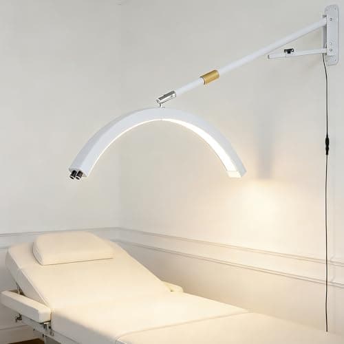 Image of vnmudzeo Half Moon LED Lamp Wall-Mounted,3000K-6000K Adjusted Color,Photographers Flexible Fill Light,for Studio Portrait Sessions White