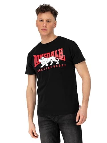 Image of Lonsdale Ervan Short Sleeve T-Shirt XL, Black/Red/White, XL