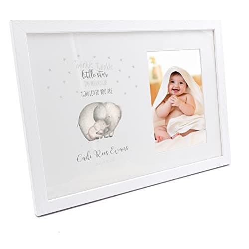 Image of Personalised Cute Baby Twinkle Twinkle Little Star Elephant Photo Frame