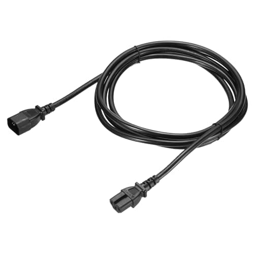 Image of DMiotech 10 ft IEC 60320 C14 to IEC 60320 C15 Power Cord, 250V 10A C14 to C15 Power Extension Cable for PC, Monitor, Power Supplies, Black