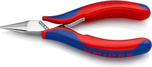 Image of KNIPEX Electronics Pliers with Box Joint Self-Service Card with Multi-Component Handles 115 mm, 35 22 115 SB