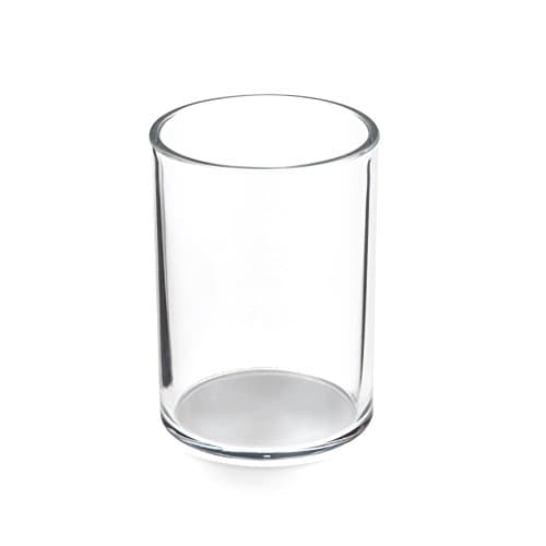 Image of Osco Clear Acrylic Pen Pot – Round Transparent Pencil Holder & Desk Tidy – Durable Office Organiser for Stationery, Pens, Pencils & Makeup Brushes – H11 x W8 x D8 cm