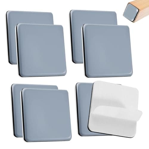 Image of TXErfolg 8 Pieces Self-Adhesive Furniture Glides 50x50mm PTFE Teflon Square Self-Stick Furniture Sliders for Sofa Table Chair, Furniture Mover Pads for Smooth Floors and Carpets(Square,50x50mm)