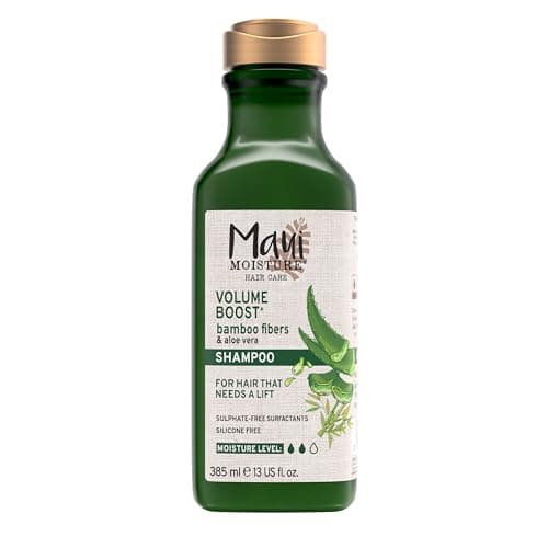Image of Maui Moisture Volume Boost + Bamboo Fibers & Aloe Vera Shampoo, with Castor & Neem Oils, for Hair That Needs a Lift, Strengthens & Revitalizes, Sulfate & Silicone Free, Vegan, 385ml
