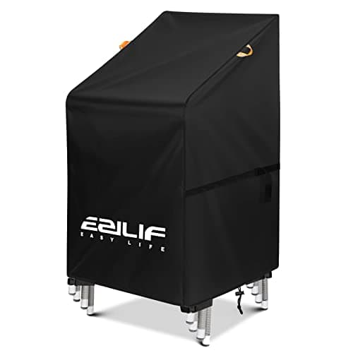 Image of Ezilif Garden Chair Covers,420D Oxford Heavy Duty waterproof Chair covers outdoor, Windproof Anti-UV Patio Stacking Chair Cover with Drawstring for Outdoor Patio Garden,70x70x80/120cm