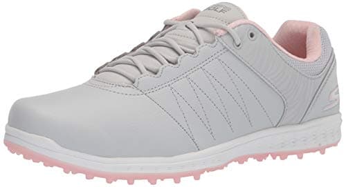 Image of Skechers Women's Go Pivot Spikeless Golf Shoe Sneaker, Light Grey Pink, 5 UK