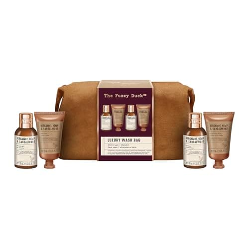 Image of Baylis & Harding The Fuzzy Duck Bergamot, Hemp & Sandalwood Men's Luxury Wash Bag Gift Set (Pack of 1) - Vegan Friendly