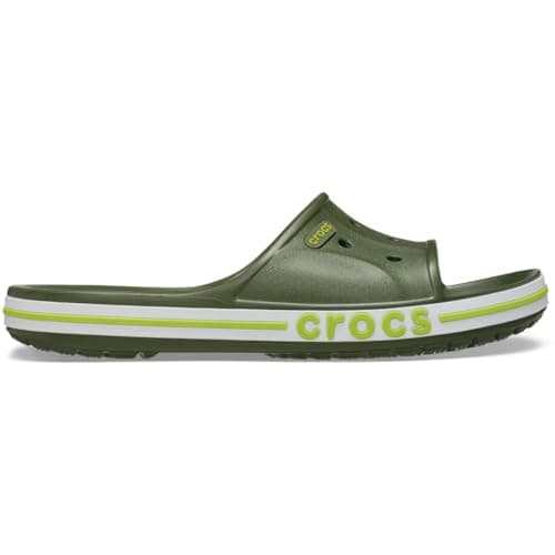 Image of Crocs, Unisex Adult, Bayaband Slide, Army Green, 5 UK Men/ 6 UK Women