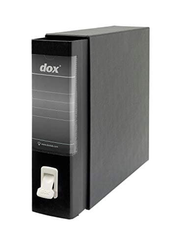 Image of Esselte Dox 1 Class Box Lever Arch File, A4. Black, Pack of 6