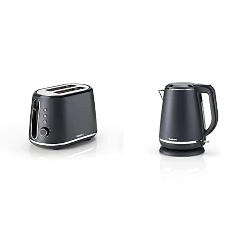 Image of Cuisinart 2 Slice Toaster, 7 Toast Levels, Slate Grey, 1000W, CPT780U & Jug Kettle, 3KW, Slate Grey, Stainless Steel, Matte Finish, 1.5L Capacity, CJK780U