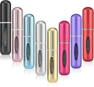 Image of OBSGUMU 8PCS Travel Perfume Atomiser Refill Bottles, 5ML Mini Perfume Bottle Set for Luggage, Aftershave, and Holiday