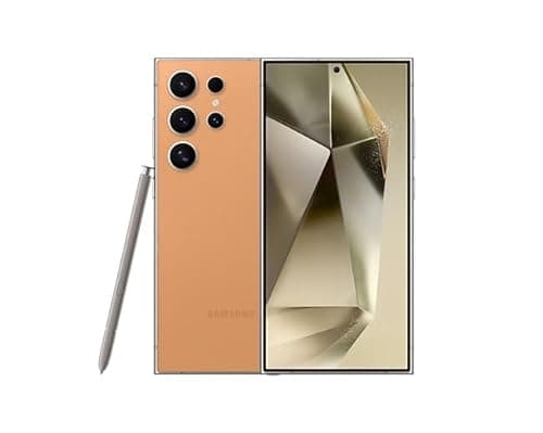 Image of Samsung Galaxy S24 Ultra 5G Smartphone, 512GB Storage, Titanium Orange Colour (Renewed)