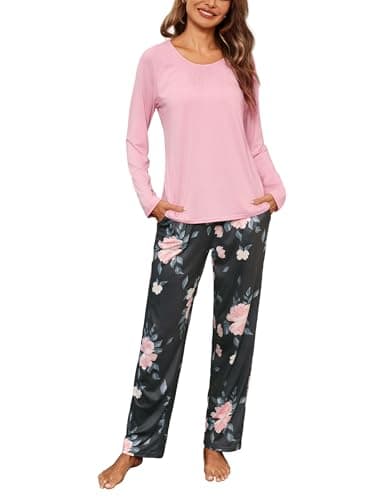 Image of Uniexcosm Pyjamas Set for Women Nightwear Ladies Sleepwear Long Sleeve PJ Set Loungewear S-3XL PGR S