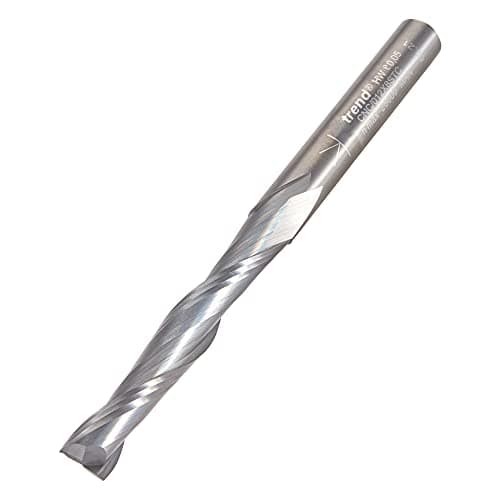 Image of Trend CNC Spiral Up-Cut Router Cutter, 8mm Shank, 8mm Cut Diameter & 52mm Cut Length, Solid Tungsten Carbide, CNC/012X8STC
