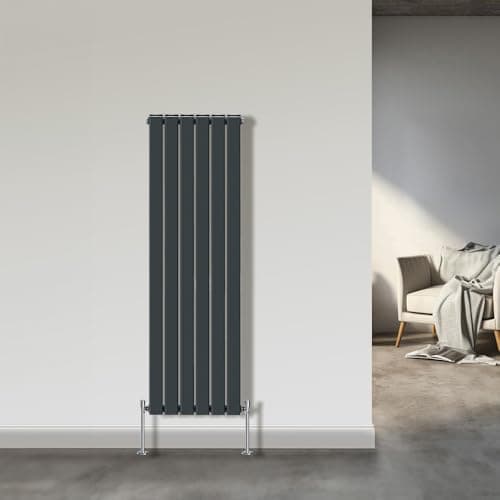Image of NRG 1600x408mm Double Flat Panel Designer Tall Vertical Radiator Central Heating Anthracite