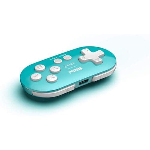 Image of 8Bitdo Zero 2 Bluetooth Gamepad Keychain Sized Mini Controller for Switch, Windows, Android, macOS & Raspberry Pi(Turquoise Edition)