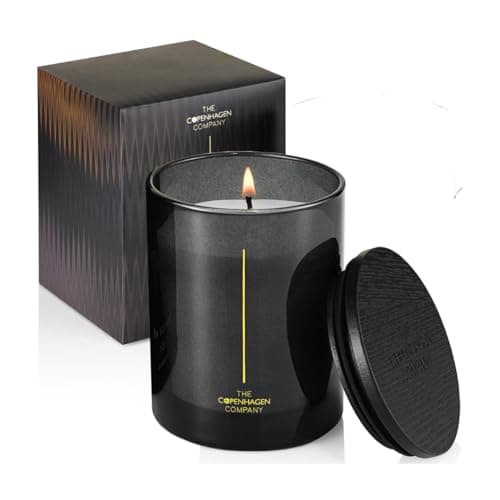 Image of Luxury Scented Candle Gifts for Women | Soy Candle | 45 Hours Burn Time | The Copenhagen Company - Cherry, Cedarwood & Oud (7oz)