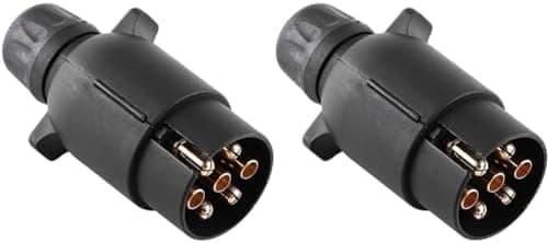 Image of N-Type 7-Pin Trailer Board 12V Plug Towbar Socket Wiring Connector Adapter, Waterproof, for Trailer Caravan Truck RV Towbar Towing, Plug Connector, Auto Lamp Connector, Road Lights Connector