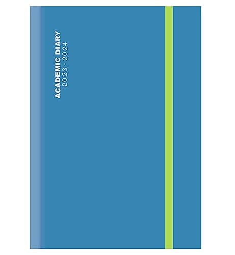 Image of 2023-2024 A4 Blue Day a Page Academic Student Diary With A4 Day To Page and a Beautiful Blue Case-binding