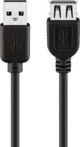 Image of Goobay 68905 USB 2.0 Hi-Speed Extension Cable, Black, 5m Length