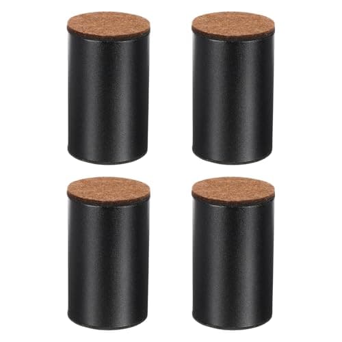 Image of sourcing map 4Pcs Self-Adhesive Furniture Risers, 2.36"x3.94" Round Heavy Duty Bed Lift Supports, Carbon Steel Table Sofa Risers with Felt Pads for Chair, Table, Sofa Legs, Leveling, Black
