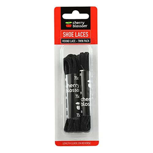 Image of Cherry Blossom Twin Pack Black Round Lace, 75cm