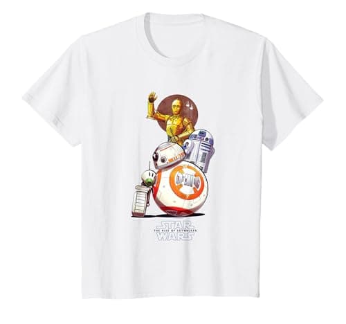 Image of Kids Star Wars The Rise Of Skywalker Droids Illustration T-Shirt