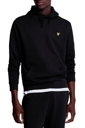 Image of Lyle & Scott Mid Layers Pullover Hoodie Z865 Jet Black, M