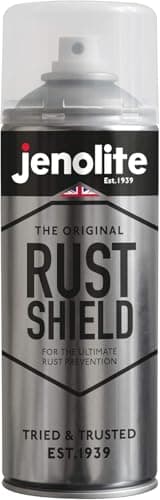 Image of JENOLITE Rust Shield Clear Lacquer Spray | 400ml | Rust Prevention Spray | Stops Rust On Metal | Cars, Motorcycles, Ornaments, Bare Metal & Paintwork | Weatherproof & High Temp Resistant +180°C