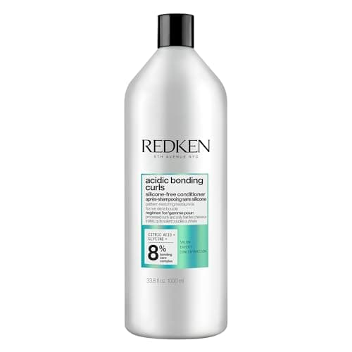 Image of Redken Conditioner for Curly Hair, Acidic Bonding Curls, Sulfate-free repairing conditioner for curly hair,Reduces Frizz, Hydrating Treatment, Silicone-free, 1L